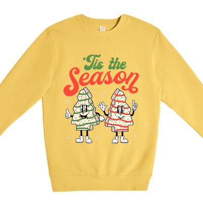 Little Tis' The Season Christmas Tree Cakes Debbie Becky Jen Great Gift Premium Crewneck Sweatshirt