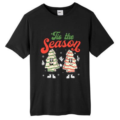 Little Tis' The Season Christmas Tree Cakes Debbie Becky Jen Great Gift Tall Fusion ChromaSoft Performance T-Shirt