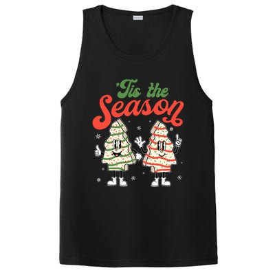 Little Tis' The Season Christmas Tree Cakes Debbie Becky Jen Great Gift PosiCharge Competitor Tank