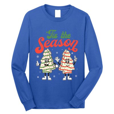 Little Tis' The Season Christmas Tree Cakes Debbie Becky Jen Great Gift Long Sleeve Shirt