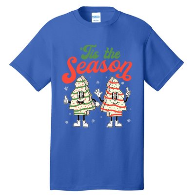 Little Tis' The Season Christmas Tree Cakes Debbie Becky Jen Great Gift Tall T-Shirt