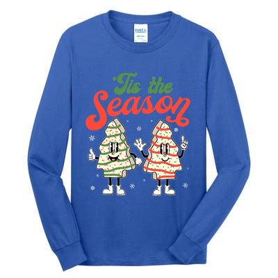 Little Tis' The Season Christmas Tree Cakes Debbie Becky Jen Great Gift Tall Long Sleeve T-Shirt