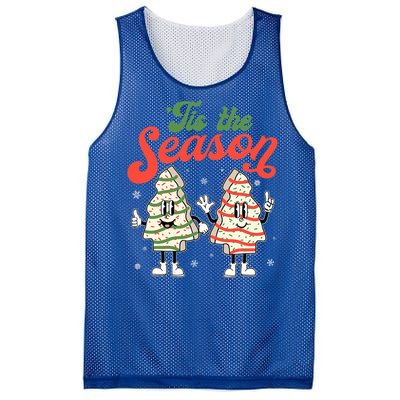 Little Tis' The Season Christmas Tree Cakes Debbie Becky Jen Great Gift Mesh Reversible Basketball Jersey Tank