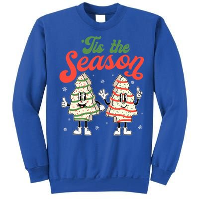 Little Tis' The Season Christmas Tree Cakes Debbie Becky Jen Great Gift Tall Sweatshirt