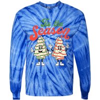 Little Tis' The Season Christmas Tree Cakes Debbie Becky Jen Great Gift Tie-Dye Long Sleeve Shirt