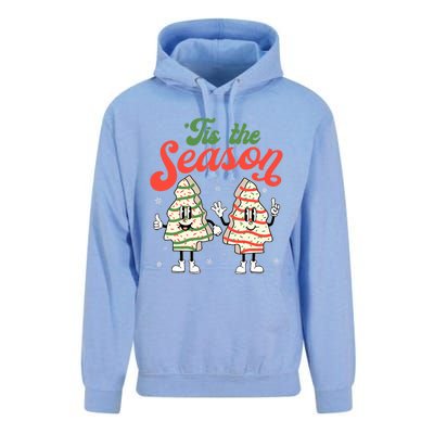 Little Tis' The Season Christmas Tree Cakes Debbie Becky Jen Great Gift Unisex Surf Hoodie