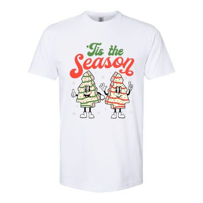 Little Tis' The Season Christmas Tree Cakes Debbie Becky Jen Great Gift Softstyle CVC T-Shirt