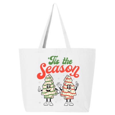 Little Tis' The Season Christmas Tree Cakes Debbie Becky Jen Great Gift 25L Jumbo Tote