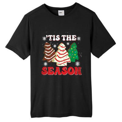 Little Tis' The Season Christmas Tree Cakes Xmas Holidays Gift Tall Fusion ChromaSoft Performance T-Shirt