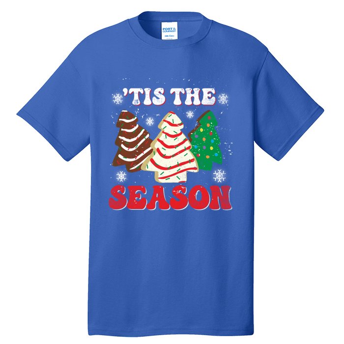 Little Tis' The Season Christmas Tree Cakes Xmas Holidays Gift Tall T-Shirt