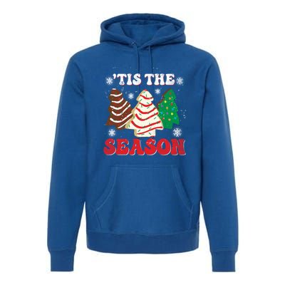 Little Tis' The Season Christmas Tree Cakes Xmas Holidays Gift Premium Hoodie