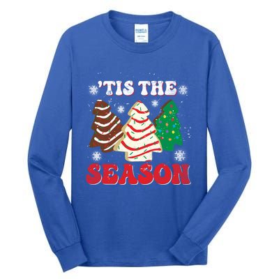 Little Tis' The Season Christmas Tree Cakes Xmas Holidays Gift Tall Long Sleeve T-Shirt