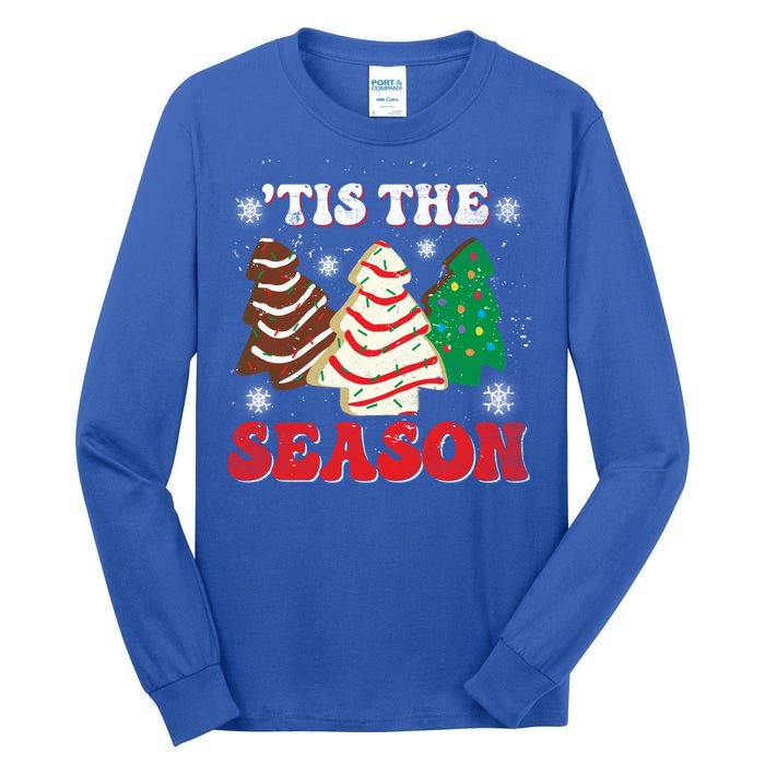 Little Tis' The Season Christmas Tree Cakes Xmas Holidays Gift Tall Long Sleeve T-Shirt