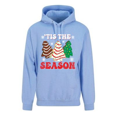 Little Tis' The Season Christmas Tree Cakes Xmas Holidays Gift Unisex Surf Hoodie