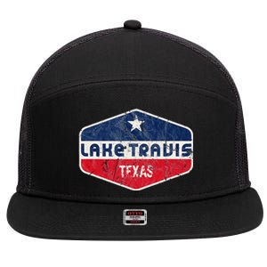 Lake Travis Texas 7 Panel Mesh Trucker Snapback Hat