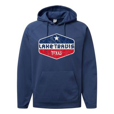 Lake Travis Texas Performance Fleece Hoodie