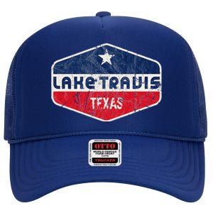 Lake Travis Texas High Crown Mesh Back Trucker Hat