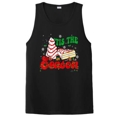 Little Tis' The Season Christmas Tree Cakes Debbie Groovy Gift PosiCharge Competitor Tank