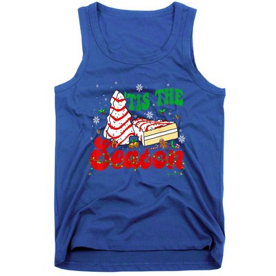 Little Tis' The Season Christmas Tree Cakes Debbie Groovy Gift Tank Top