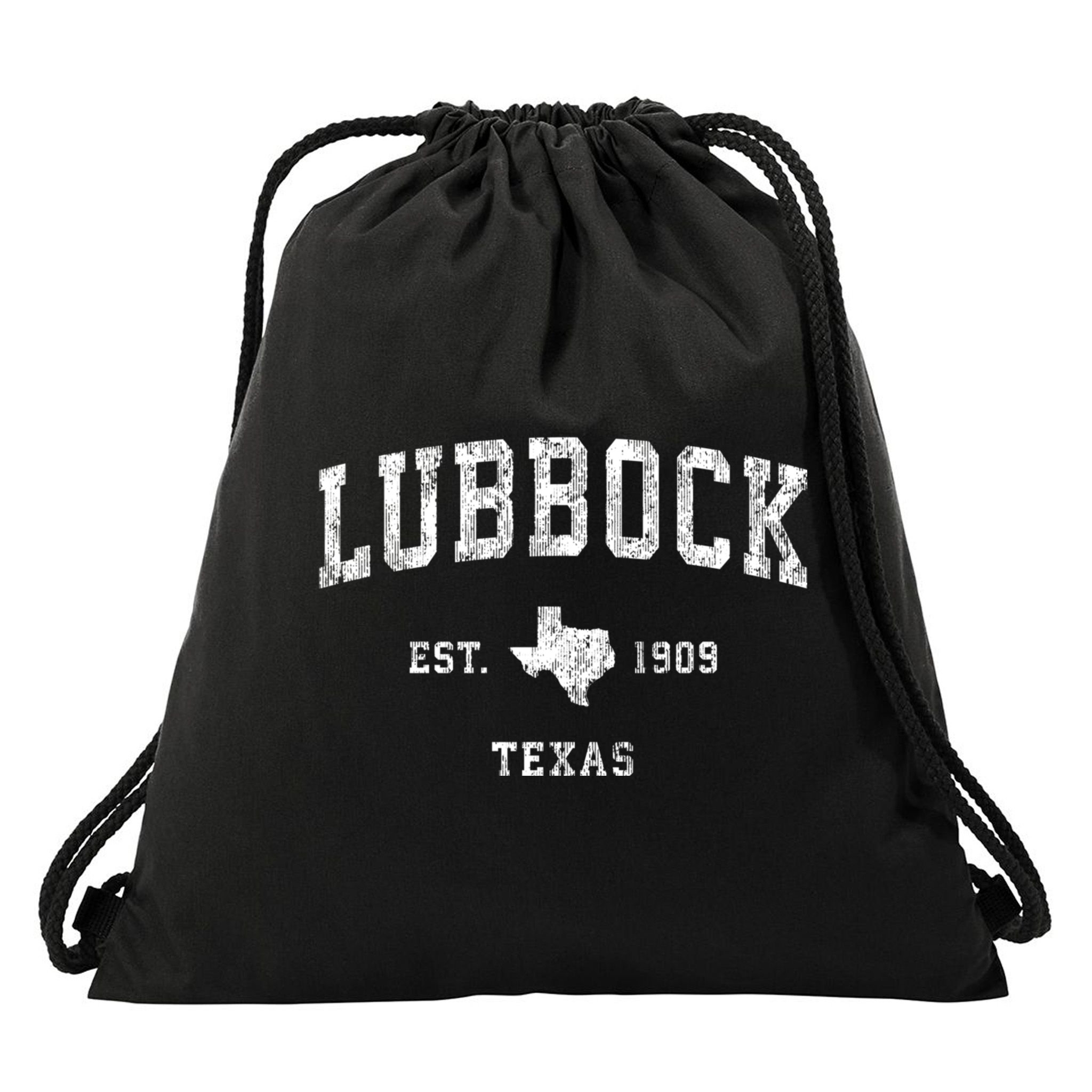 Lubbock Texas Tx Vintage Athletic Sports Drawstring Bag