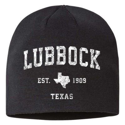 Lubbock Texas Tx Vintage Athletic Sports Sustainable Beanie