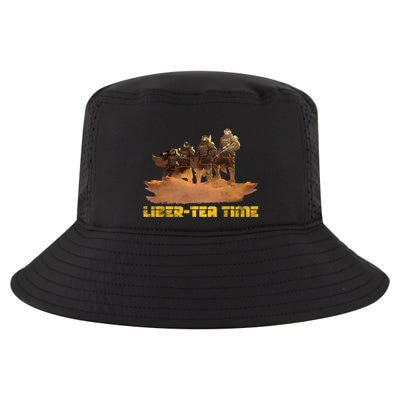 Liber Tea Time Hell Of Diver Helldiving Lovers Outfit Cool Comfort Performance Bucket Hat