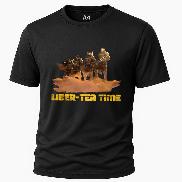 Liber Tea Time Hell Of Diver Helldiving Lovers Outfit Cooling Performance Crew T-Shirt