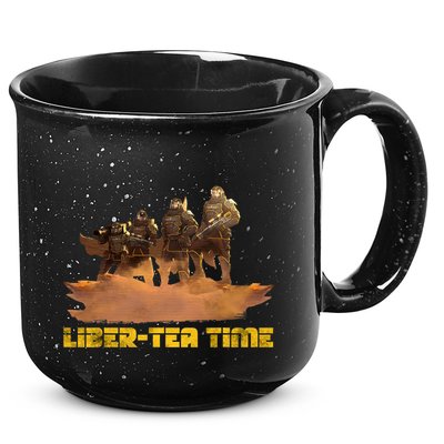 Liber Tea Time Hell Of Diver Helldiving Lovers Outfit 15oz Campfire Ceramic Mug