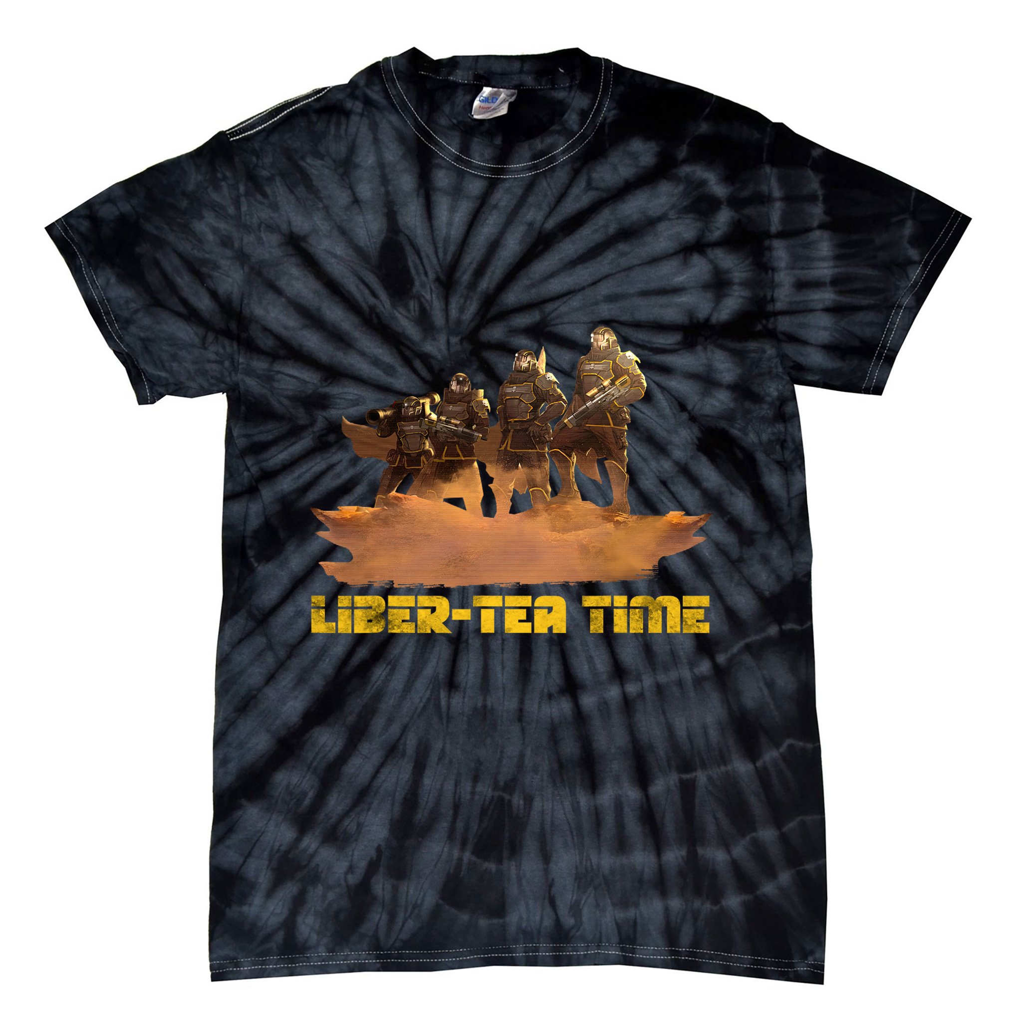 Liber Tea Time Hell Of Diver Helldiving Lovers Outfit Tie-Dye T-Shirt