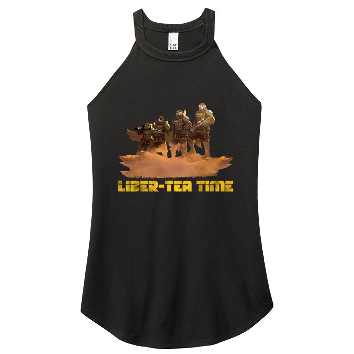 Liber Tea Time Hell Of Diver Helldiving Lovers Outfit Women's Perfect Tri Rocker Tank