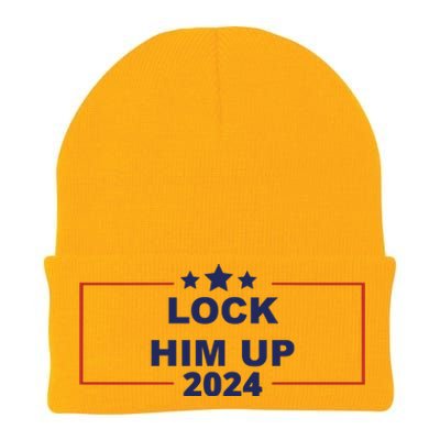 Lock Trump Up 2024 Lock Him Up Knit Cap Winter Beanie