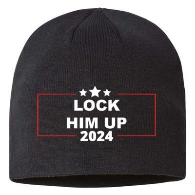 Lock Trump Up 2024 Lock Him Up Sustainable Beanie