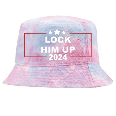 Lock Trump Up 2024 Lock Him Up Tie-Dyed Bucket Hat