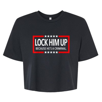 Lock Trump Up 2024 Lock Him Up Bella+Canvas Jersey Crop Tee