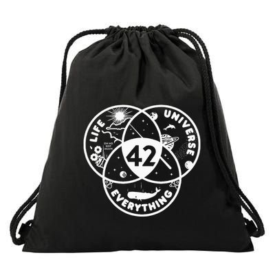 Life The Universe And Everything The 42 Answer To Life Funny Drawstring Bag