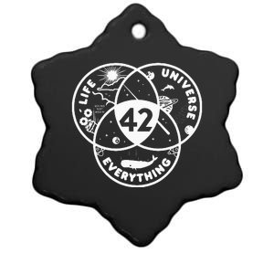 Life The Universe And Everything The 42 Answer To Life Funny Ceramic Star Ornament