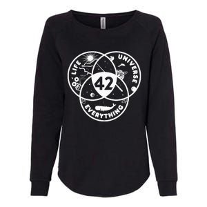 Life The Universe And Everything The 42 Answer To Life Funny Womens California Wash Sweatshirt