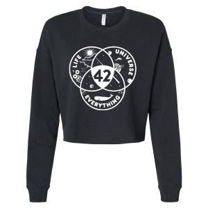 Life The Universe And Everything The 42 Answer To Life Funny Cropped Pullover Crew