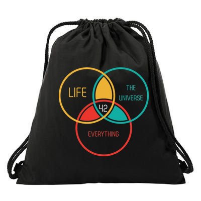 Life The Universe And Everything 42 Answer To Life Funny Drawstring Bag