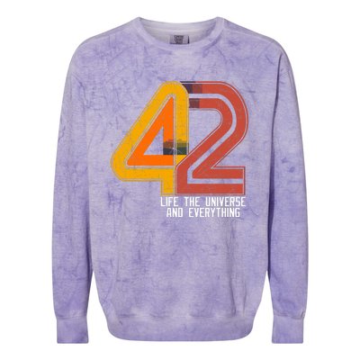 Life The Universe And Everything Colorblast Crewneck Sweatshirt