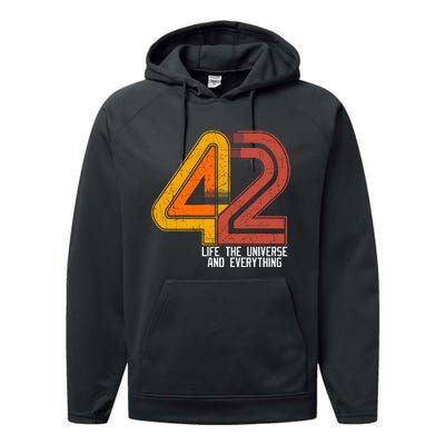 Life The Universe And Everything Performance Fleece Hoodie