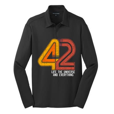 Life The Universe And Everything Silk Touch Performance Long Sleeve Polo