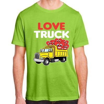 Love Truck Valentines Day Construction Heavy Equipt Great Gift Adult ChromaSoft Performance T-Shirt