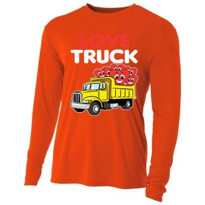 Love Truck Valentines Day Construction Heavy Equipt Great Gift Cooling Performance Long Sleeve Crew