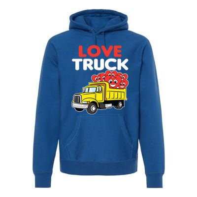 Love Truck Valentines Day Construction Heavy Equipt Great Gift Premium Hoodie