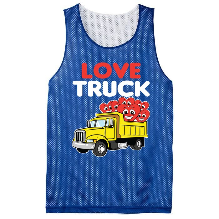 Love Truck Valentines Day Construction Heavy Equipt Great Gift Mesh Reversible Basketball Jersey Tank