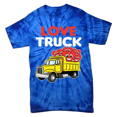 Love Truck Valentines Day Construction Heavy Equipt Great Gift Tie-Dye T-Shirt