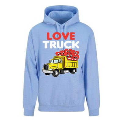 Love Truck Valentines Day Construction Heavy Equipt Great Gift Unisex Surf Hoodie