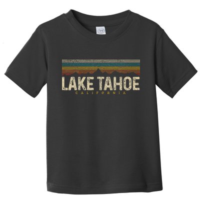 Lake Tahoe Vintage Mountains Hiking Camping Retro California Toddler T-Shirt