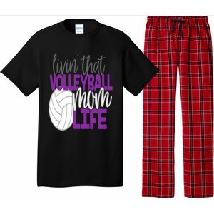 Livin That Volleyball Mom Life Sports Team Daughter Son Cute Gift Pajama Set